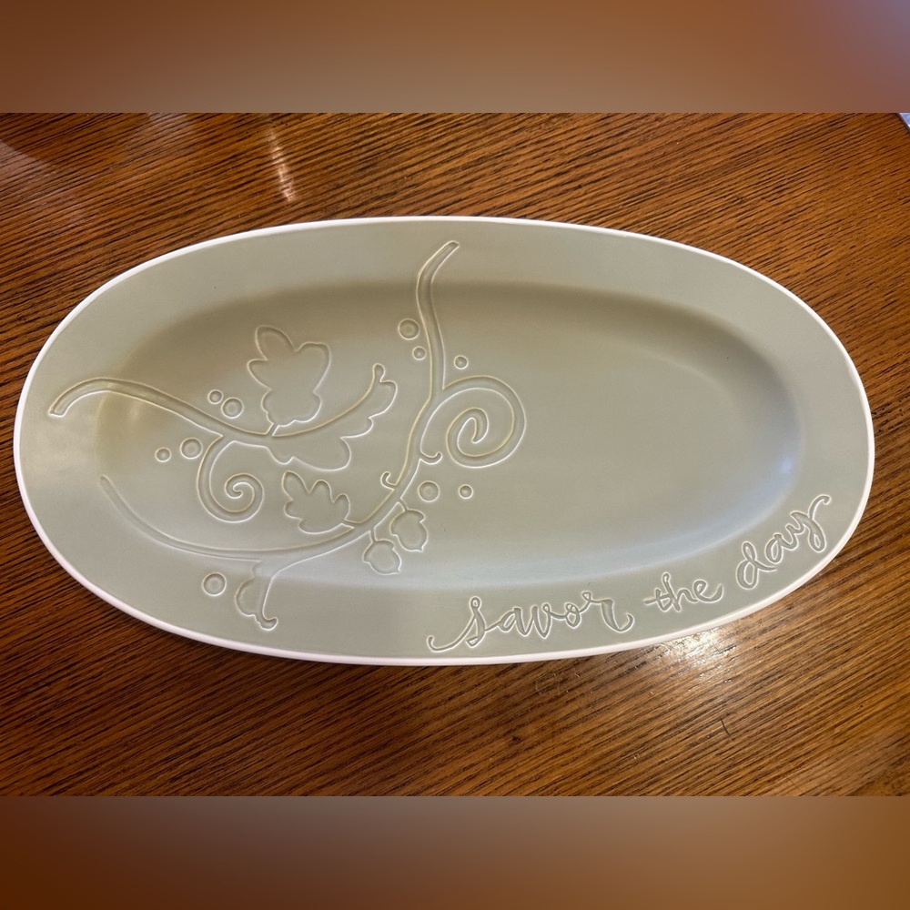 Hallmark Savor The Day Sage Green Platter